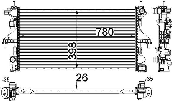 Mahle Original Radiateur CR 808 000P