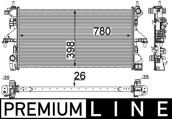 Mahle Original Radiateur CR 808 000P