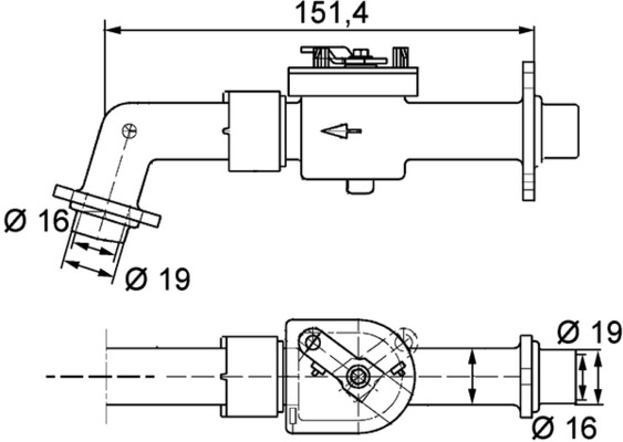 Mahle Original Kachelkraan /Koelvloeistof regelklep CV 6 000P