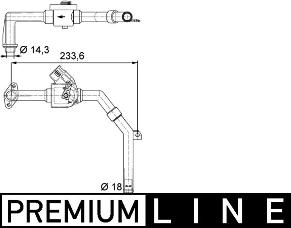 Mahle Original Kachelkraan /Koelvloeistof regelklep CV 9 000P