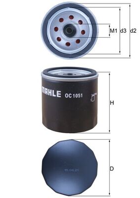 Oliefilter Mahle Original OC 1051