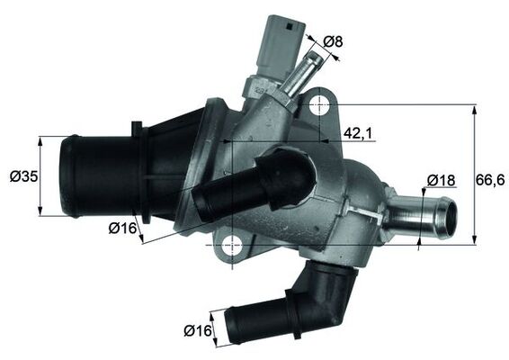 Thermostaat Mahle Original TI 158 83