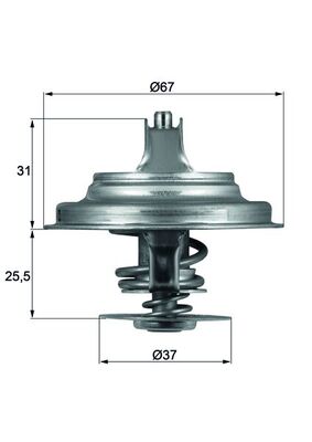 Thermostaat Mahle Original TX 25 87D