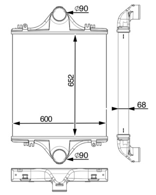 Interkoeler Mahle Original CI 90 000P