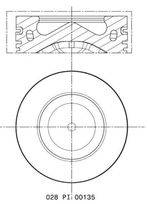 Zuiger Mahle Original 028 PI 00135 000