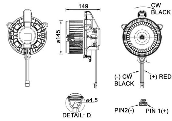 Kachelventilator Mahle Original AB 278 000P