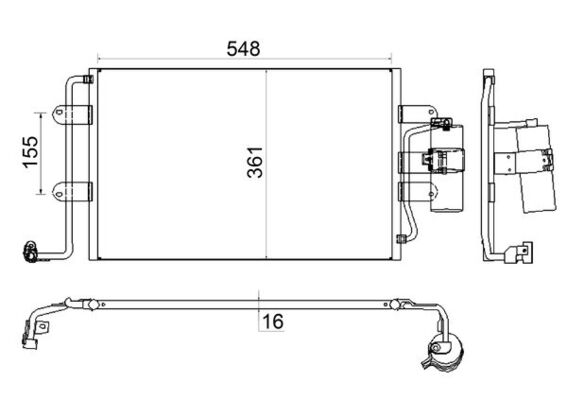 Airco condensor Mahle Original AC 228 001S