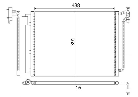 Airco condensor Mahle Original AC 311 001S