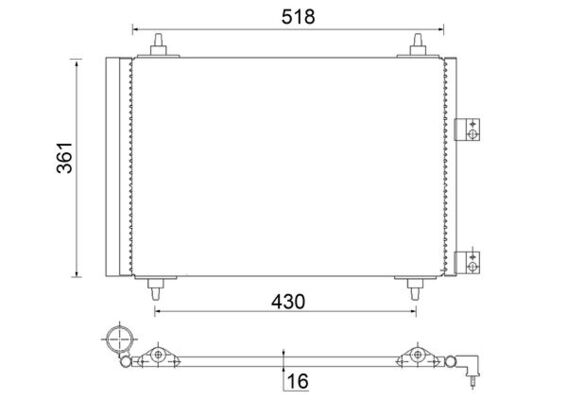 Airco condensor Mahle Original AC 314 000S