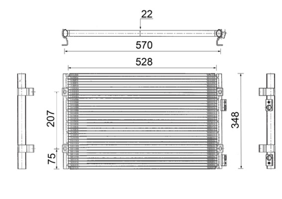 Airco condensor Mahle Original AC 820 000S