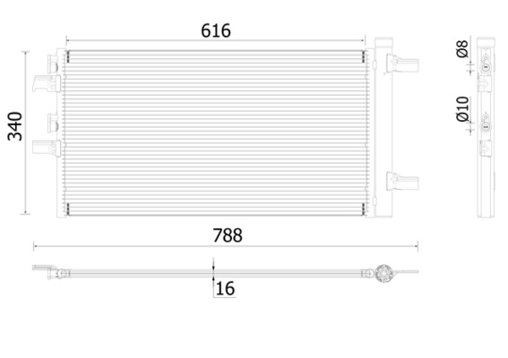 Airco condensor Mahle Original AC 895 000P