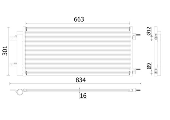 Airco condensor Mahle Original AC 902 000P