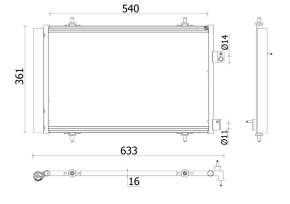 Airco condensor Mahle Original AC 922 000P