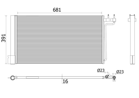 Airco condensor Mahle Original AC 941 000P