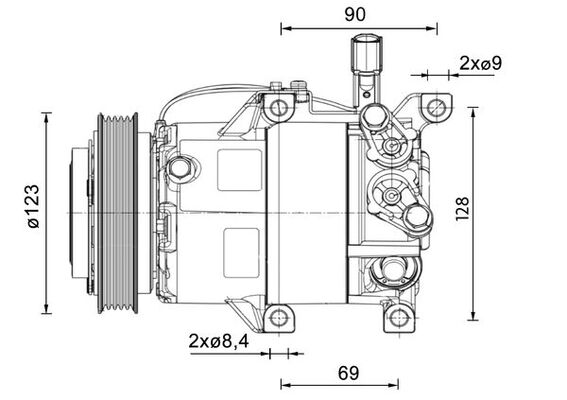 Airco compressor Mahle Original ACP 1459 000P