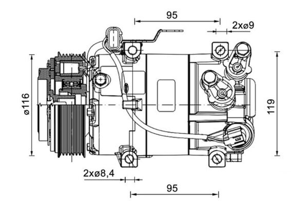 Airco compressor Mahle Original ACP 1460 000P