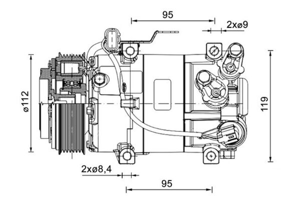 Airco compressor Mahle Original ACP 1462 000P