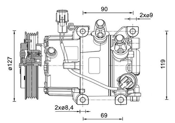Airco compressor Mahle Original ACP 1464 000P