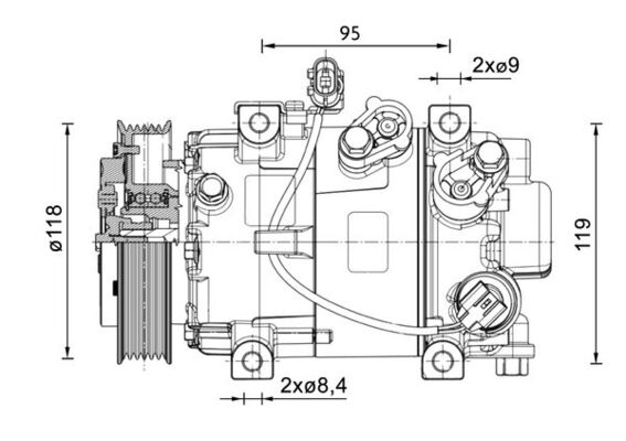 Mahle Original Airco compressor ACP 1466 000P