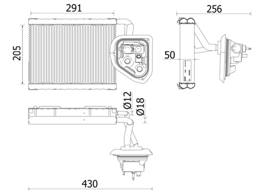 Airco verdamper Mahle Original AE 160 000P