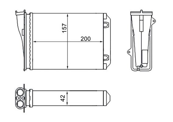 Kachelradiateur Mahle Original AH 274 000S