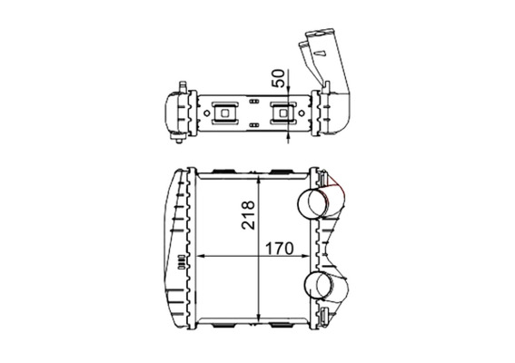 Interkoeler Mahle Original CI 46 000S