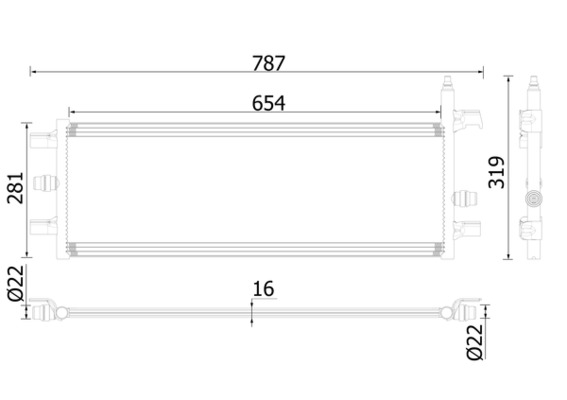Interkoeler Mahle Original CIR 35 000P