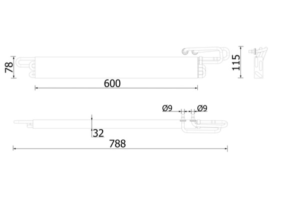 Oliekoeler motorolie Mahle Original CLC 224 000P