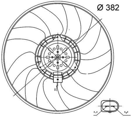 Ventilatorwiel-motorkoeling Mahle Original CFF 32 000S