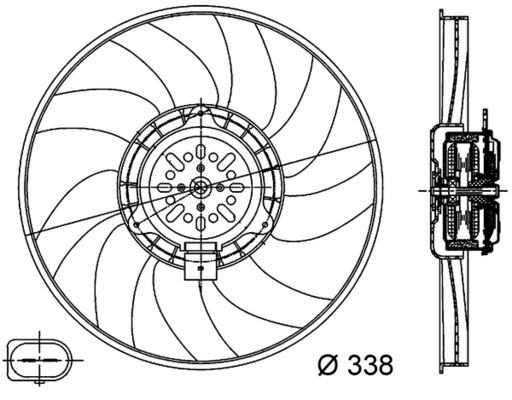 Mahle Original Ventilatorwiel-motorkoeling CFF 313 000S