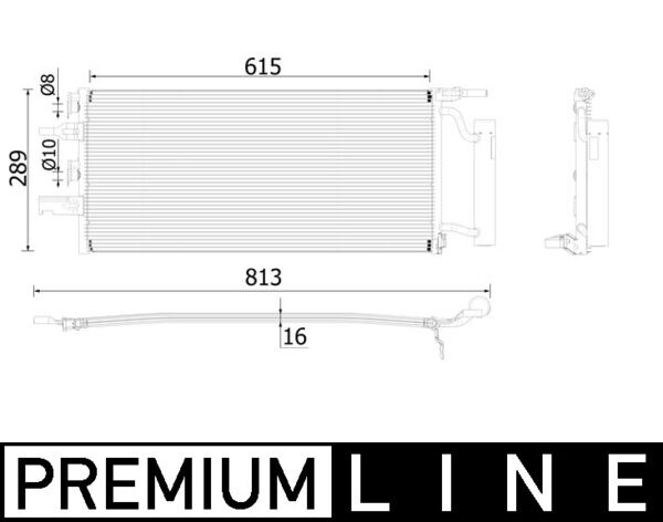 Airco condensor Mahle Original AC 893 000P