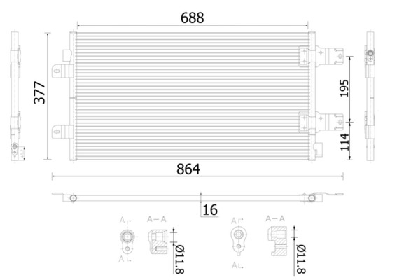 Airco condensor Mahle Original AC 906 000S