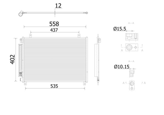 Airco condensor Mahle Original AC 912 000S