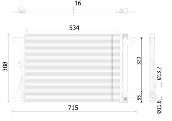 Airco condensor Mahle Original AC 915 000S