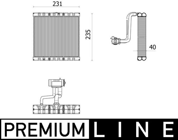 Airco verdamper Mahle Original AE 166 000P