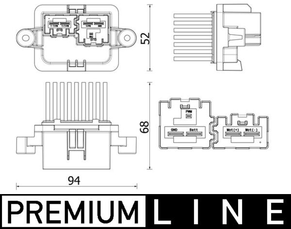 Regeleenheid interieurventilator Mahle Original ABR 109 000P