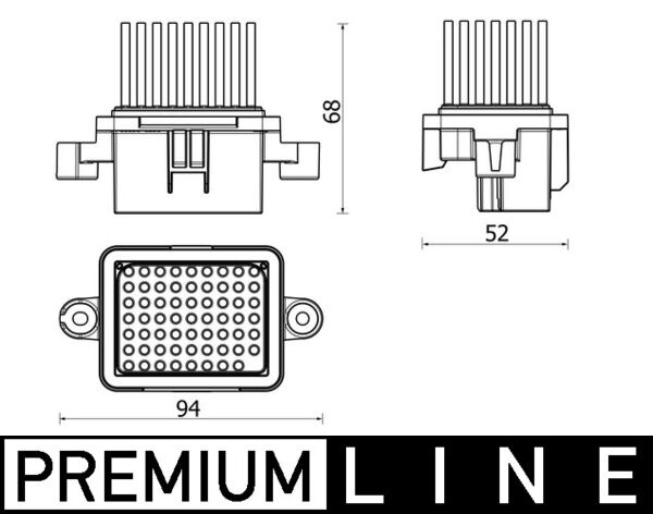 Regeleenheid interieurventilator Mahle Original ABR 157 000P