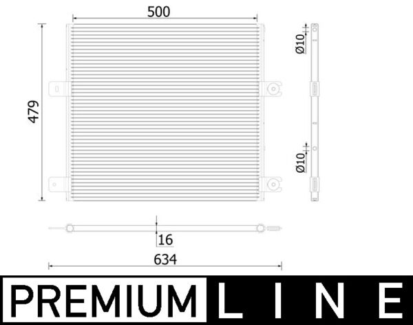 Airco condensor Mahle Original AC 75 000P