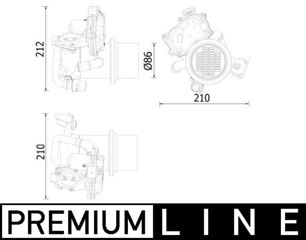 EGR koeler Mahle Original CE 20 000P