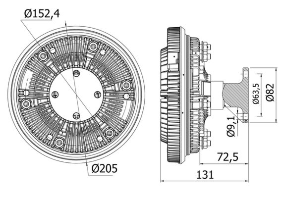 Visco-koppeling Mahle Original CFC 37 000S