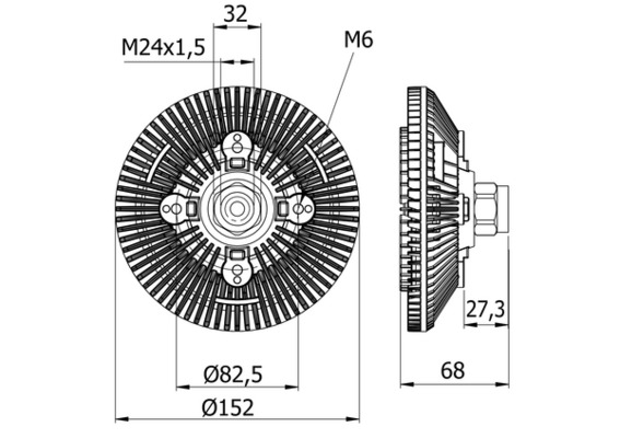 Visco-koppeling Mahle Original CFC 77 000S