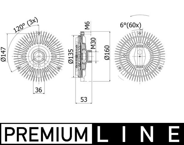 Visco-koppeling Mahle Original CFC 263 000P