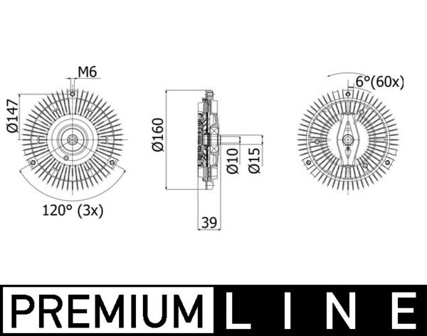 Visco-koppeling Mahle Original CFC 264 000P