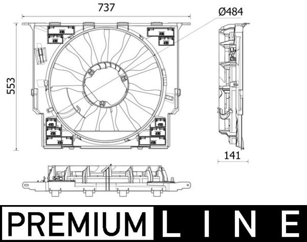 Ventilatorwiel-motorkoeling Mahle Original CFF 534 000P