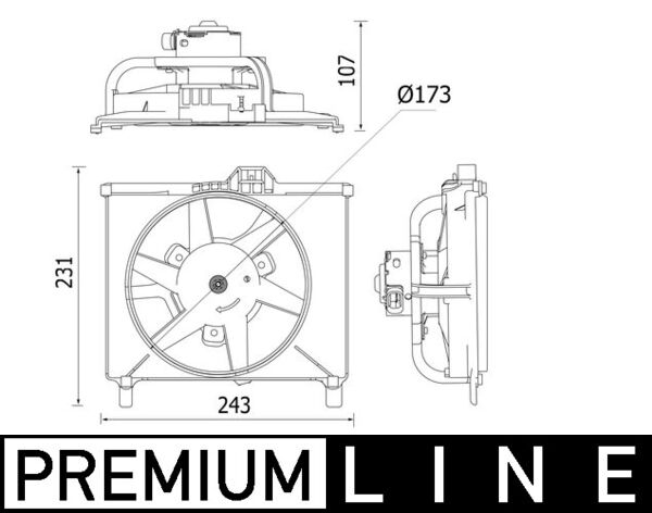 Ventilatorwiel-motorkoeling Mahle Original CFF 541 000P