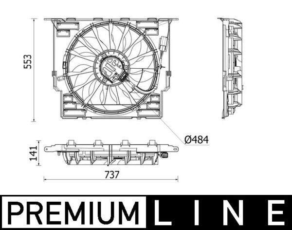 Ventilatorwiel-motorkoeling Mahle Original CFF 543 000P