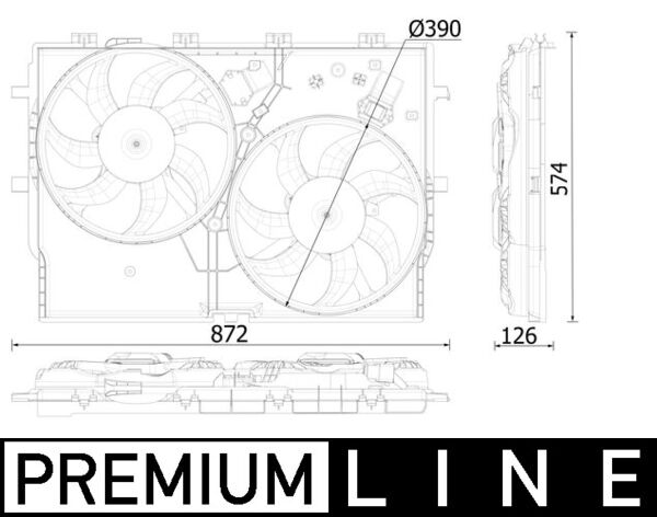 Ventilatorwiel-motorkoeling Mahle Original CFF 551 000P