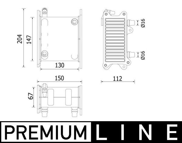 Interkoeler Mahle Original CI 223 000P
