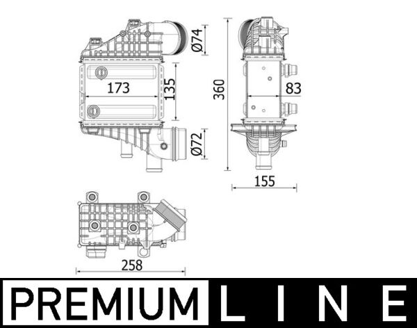 Interkoeler Mahle Original CI 552 000P