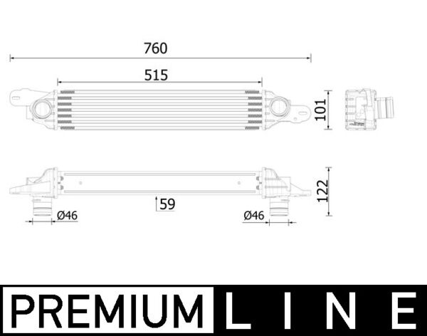 Mahle Original Interkoeler CI 612 000P